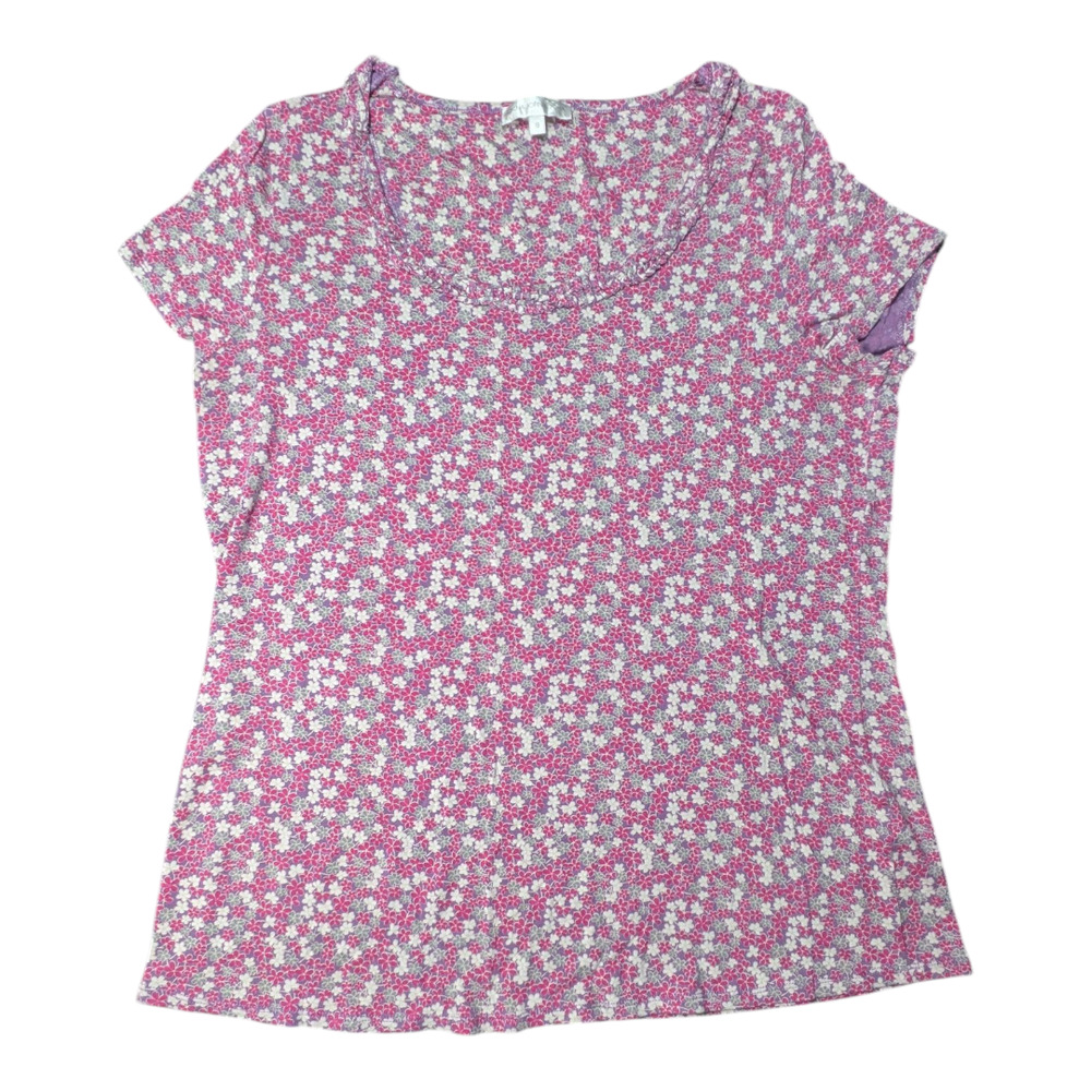 Rocha John Rocha - Floral Women's Pink Top Size 18 Pre-Owned Well Cared For
